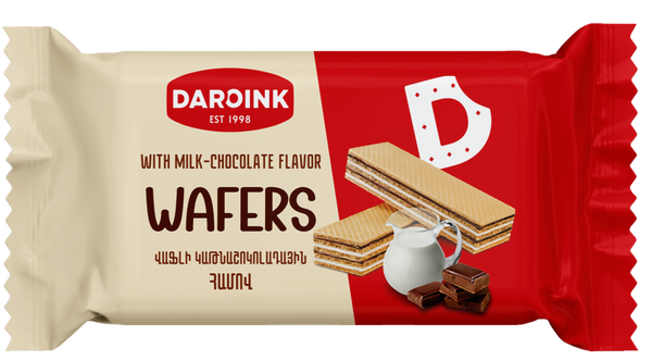 Wafer with chocolate and milk flavor (300 gr.)