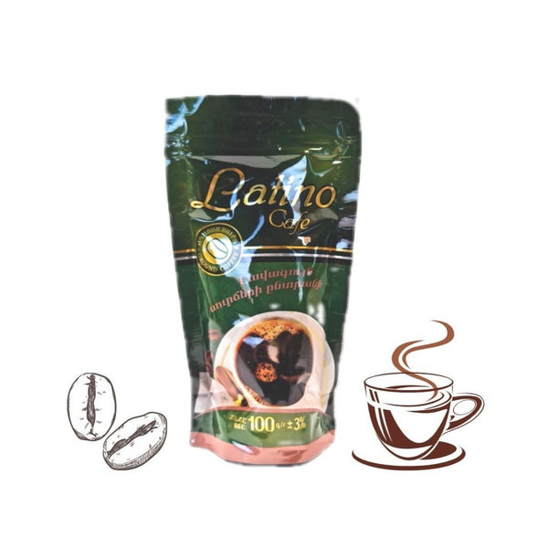 Coffee ground Latino Green with zipper valve 100g
