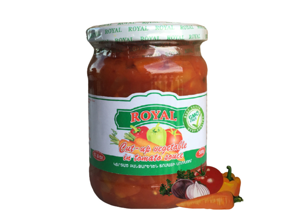 Нарезанные овощи в томатном соусе Ройал 800г