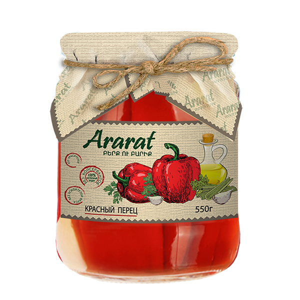 Red peppers in vegetable oil  Ararat 540g
