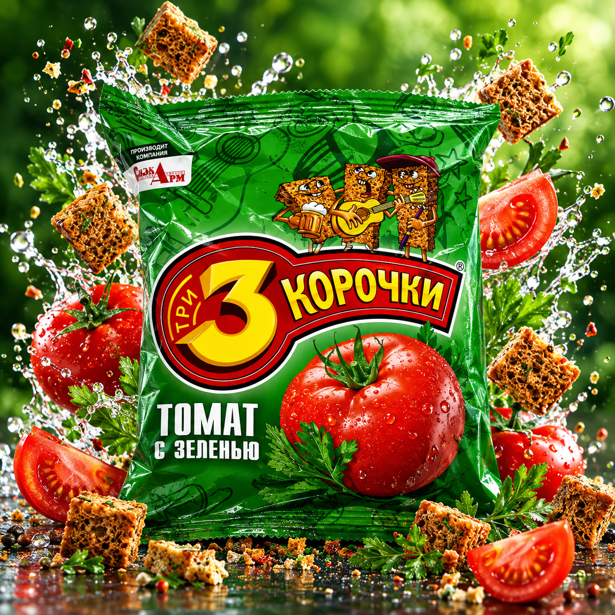 6286d7bd-596e-49ca-864c-e8ba7bcf312b 3 Korochki — Rye Crackers Tomato & Greens Flavor 120 g - Image 1