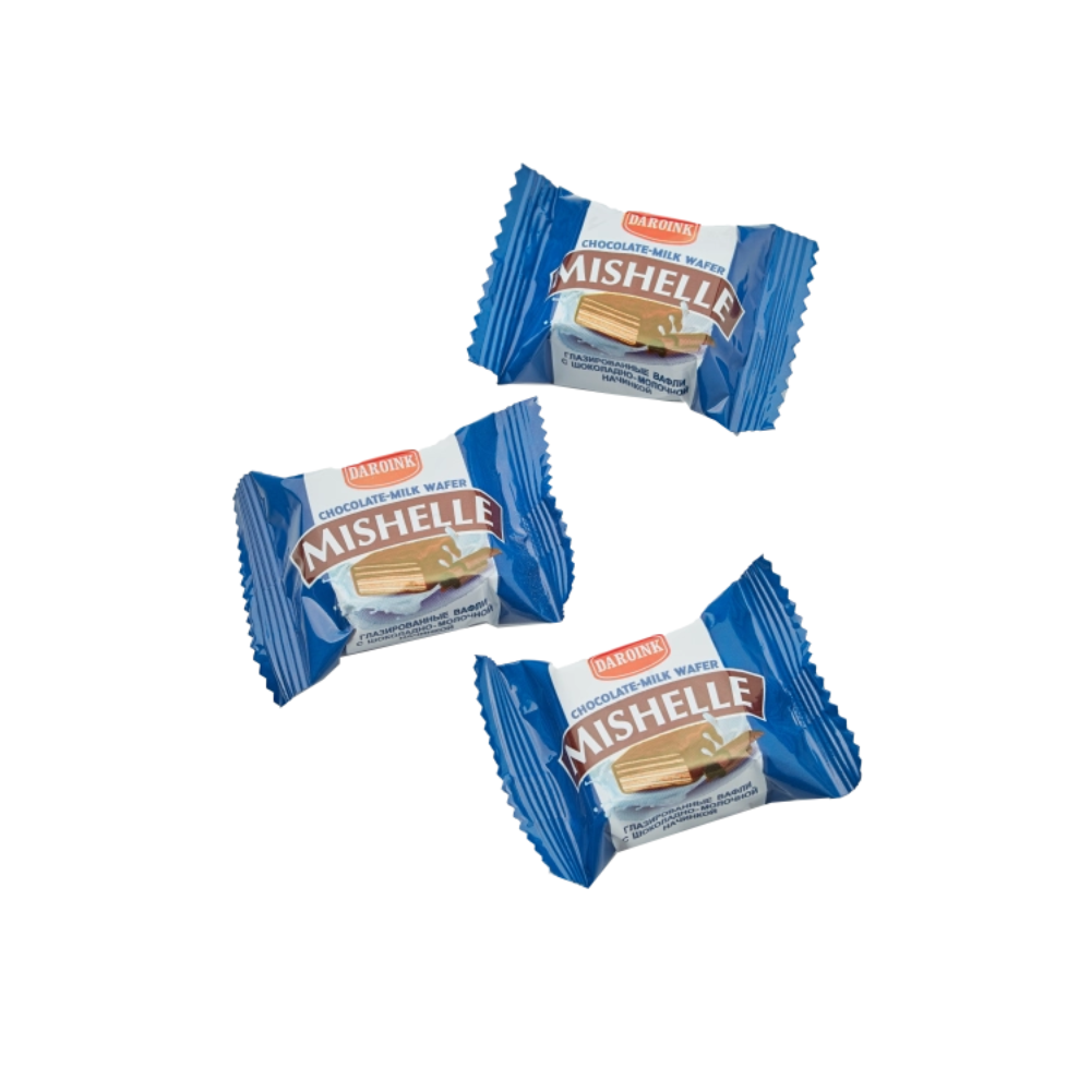 Дизайн без названия-3 Daroink — Mishelle Chocolate-Milk Wafer — 1kg - Image 1