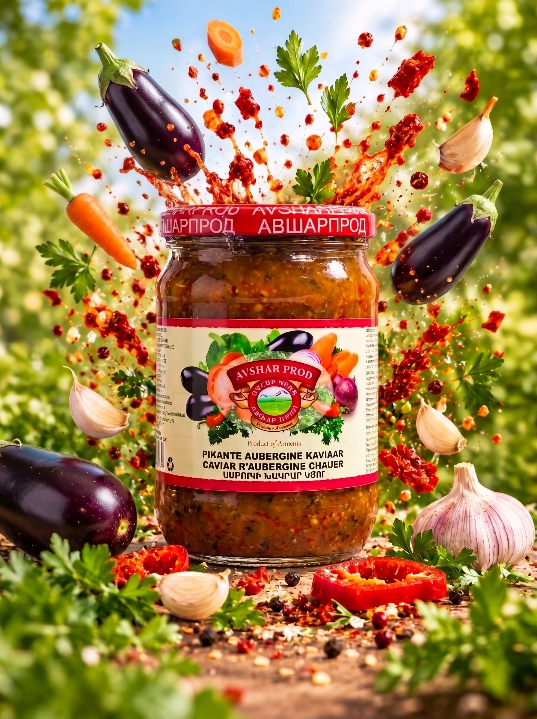 Jar_of_eggplant_caviar_2K_20260923092425 Avshar-Eggplant Caviar-500 g - Image 1