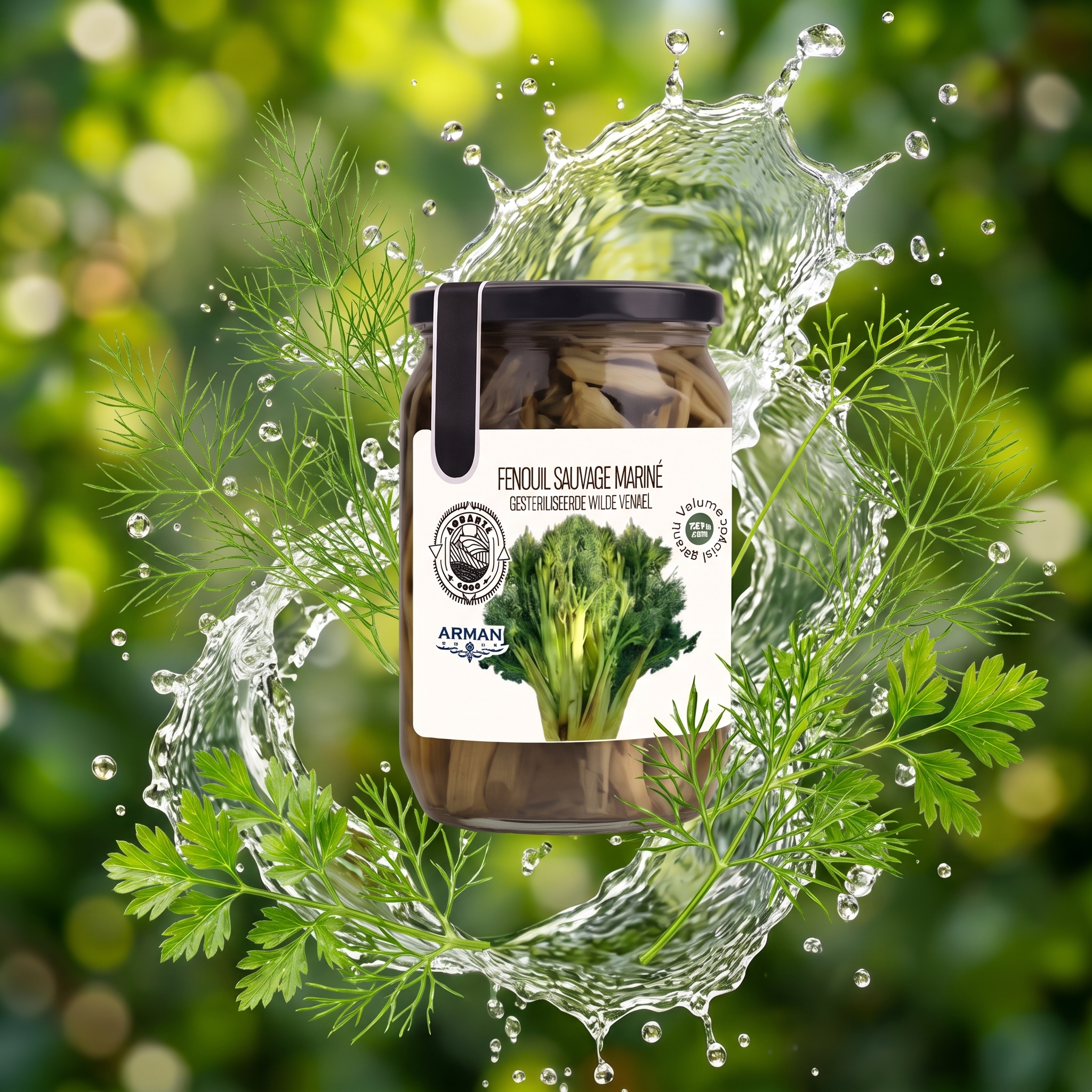 Jar_of_pickled_wild_fennel_2K_20260918075735 Bokhi marinated Aragats 720g - Image 1
